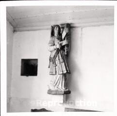 Gendreville - chapelle Notre-Dame-de-Bon-Secours. – Vue d'une statue de l'ange de l'Annonciation - XVIe siècle.