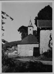 Gerbamont - chapelle Saint-Del. – Vue rapprochée sur le clocher.