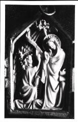 Remiremont. – Vue d'un médaillon en ivoire représentant l'Annonciation - XIVe siècle.