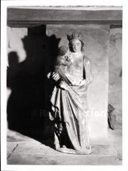Vroville - église Saint-Didier. – Vue d'une statue de Vierge à l'Enfant - XVIe siècle.