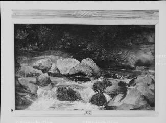 Plombières-les-Bains - [musée Louis-Français]. – tableau représentant François-Louis Français représentant un ruisseau.
