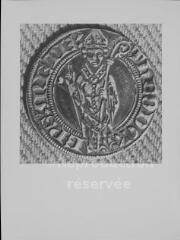 Avers d'un gros de l'évêque Thierry V de Boppard (1365-1384).