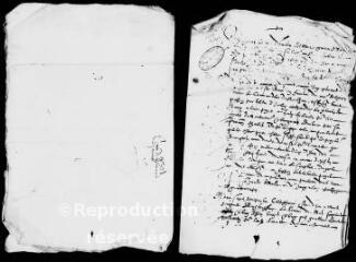 Documents provenant de Claude d'Igny de Rizaucourt, commandeur de La Neuveville-au-Temple receveur du grand prieuré de Champagne, administrateur de la commanderie de Robécourt durant la vacance de 1606.