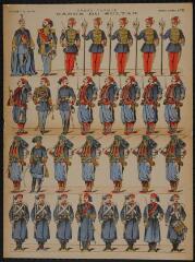 1 vue Armée turque. Garde du sultan (n° 731). [Catalogue spécial des soldats - soldats étrangers - Turquie - 4 rangs à pied - 30 sujets].
