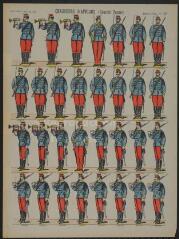 1 vue  - Chasseurs d\'Afrique (Grande tenue) (n° 129). [Catalogue spécial des soldats - soldats français - 4 rangs - 23 sujets]. (ouvre la visionneuse)