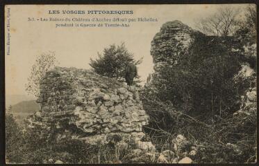 1 vue  - Les ruines du château d\'Arches détruit par Richelieu pendant la guerre de Trente Ans. (ouvre la visionneuse)
