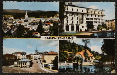 1 vue  - Bains-les-Bains. - [Établissement thermal - Bains romains - Lac et Potinière]. (ouvre la visionneuse)