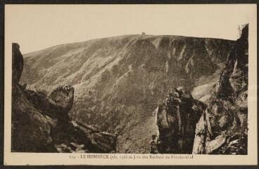 1 vue  - Le Hohneck (alt. 1366 m.). - Vu des rochers du Frankenthal. (ouvre la visionneuse)