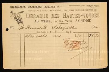 1 vue  - Librairie des Hautes-Vosges, AD. Weick. (ouvre la visionneuse)