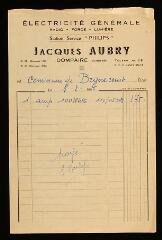 1 vue  - Électricité générale Jacques Aubry. (ouvre la visionneuse)